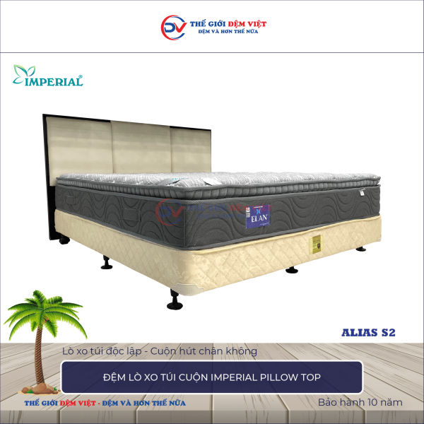 Đệm lò xo túi cuộn Elan IMPERIAL PILLOW TOP 7